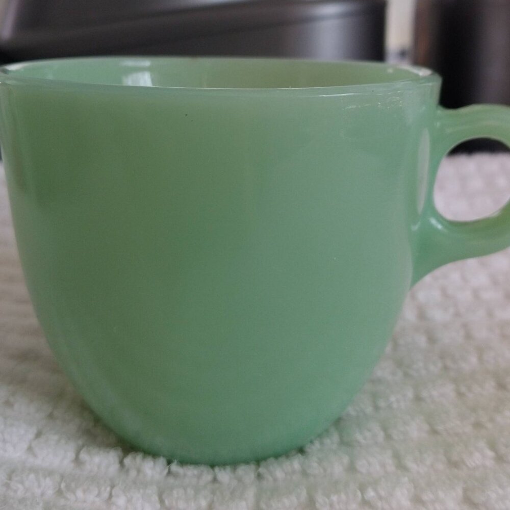 Fire-King Jadeite St. Denis Coffee Cup